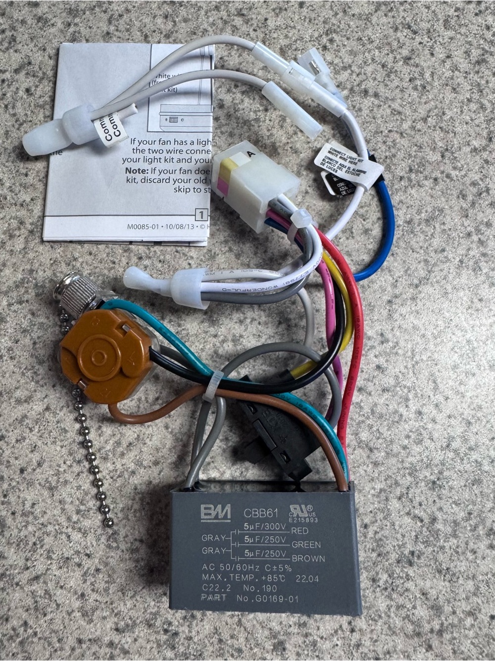 HUNTER CEILING FAN REPLACEMENT  WIRING HARNESS SWITCHES/PARTS